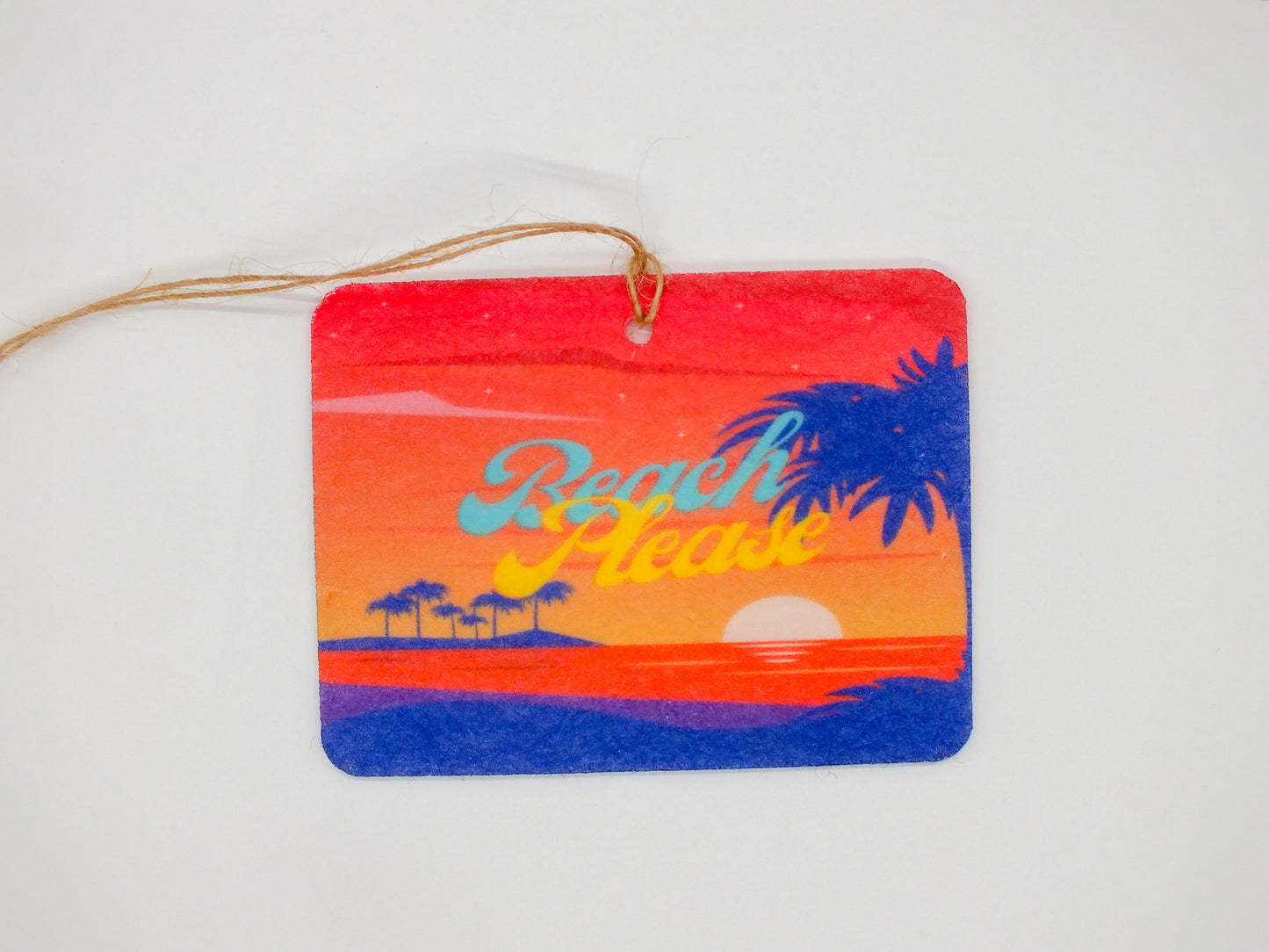 Beach Please Car Air Freshener