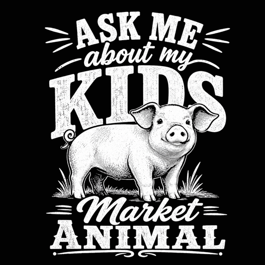 Ask Me About My Kids Market Animal T-Shirt