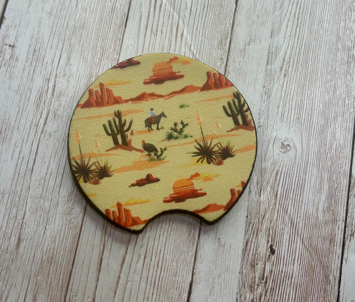 Car Coasters - cowboy desert