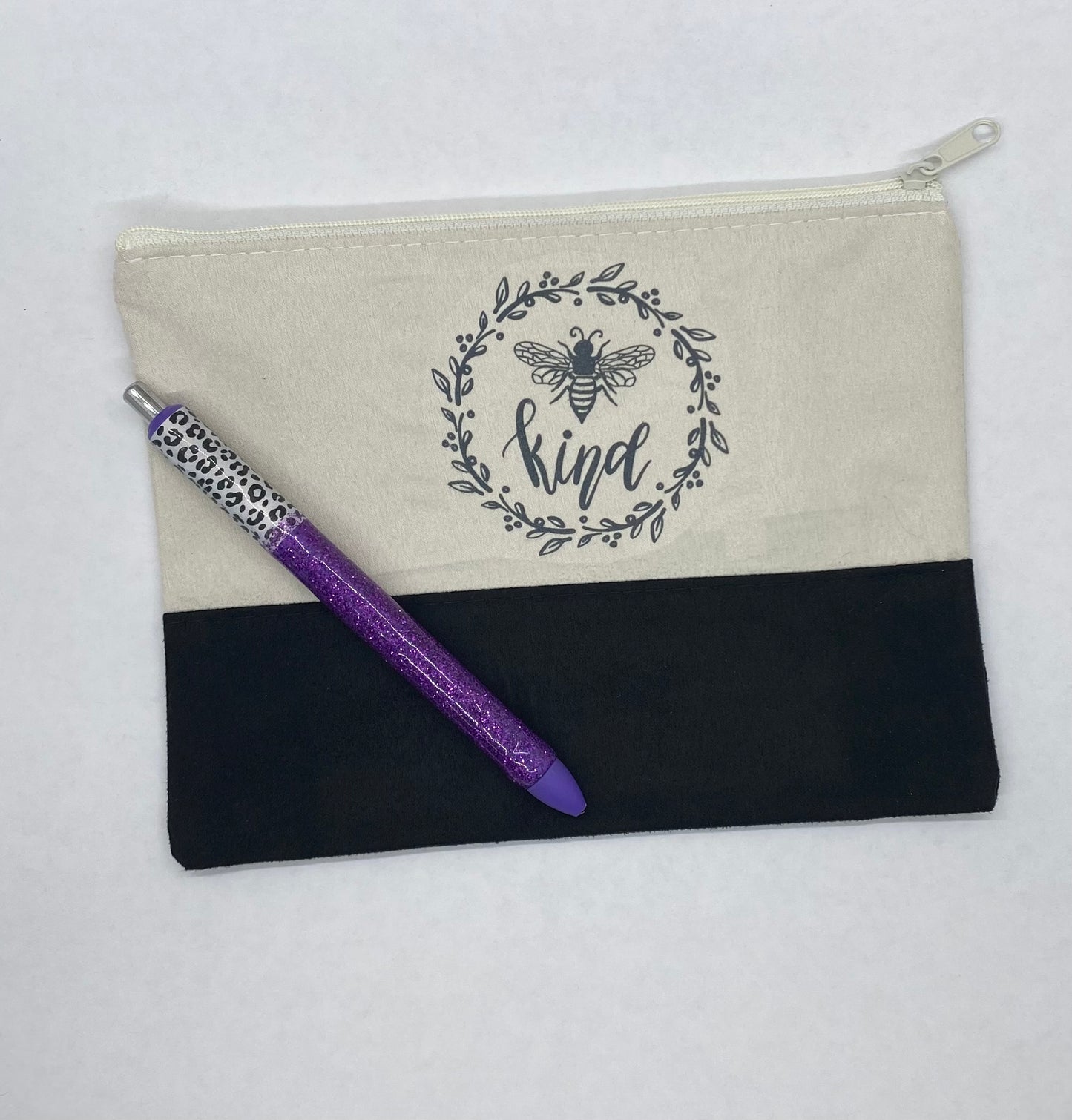 Purple and Leopard Glitter Pen