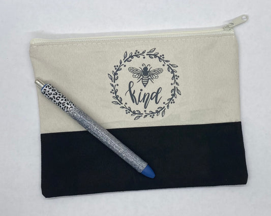 Silver and Leopard Print Glitter Pen