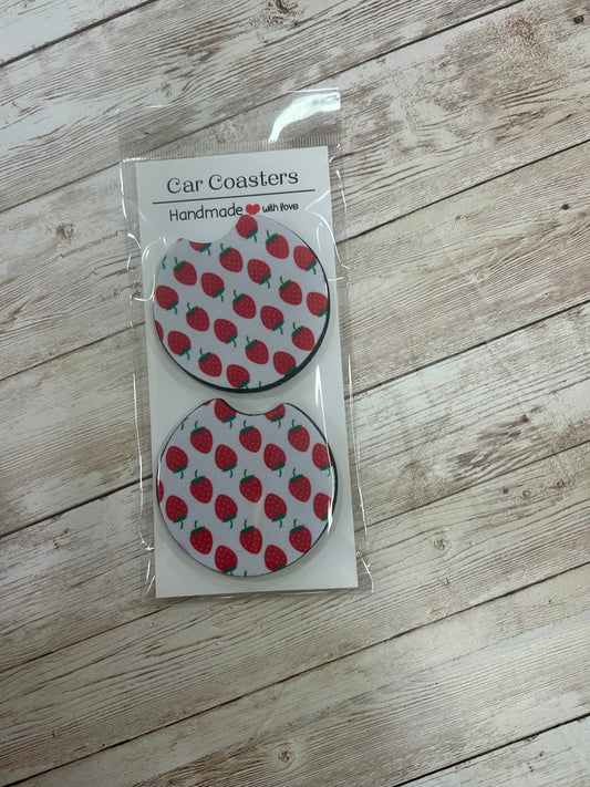 Car Coaster - Strawberries
