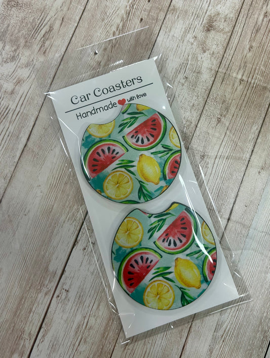 Car Coaster - Lemons and watermelon