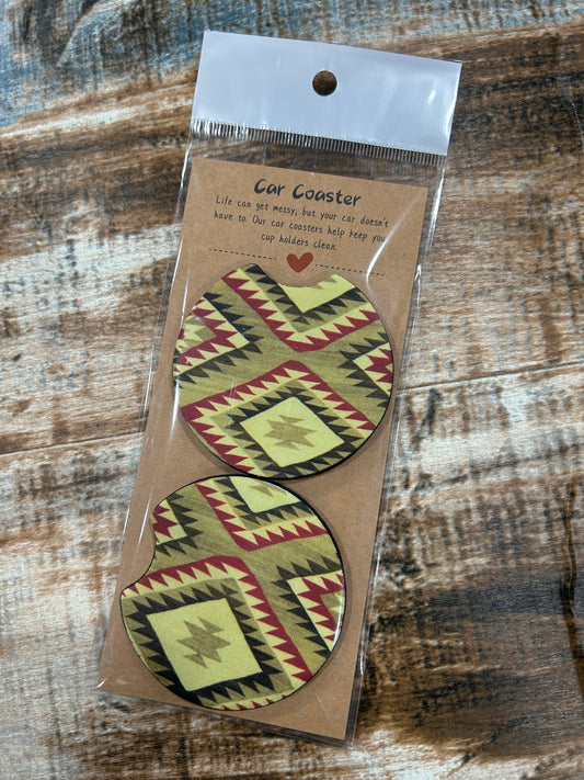 Car Coasters - Aztec Print