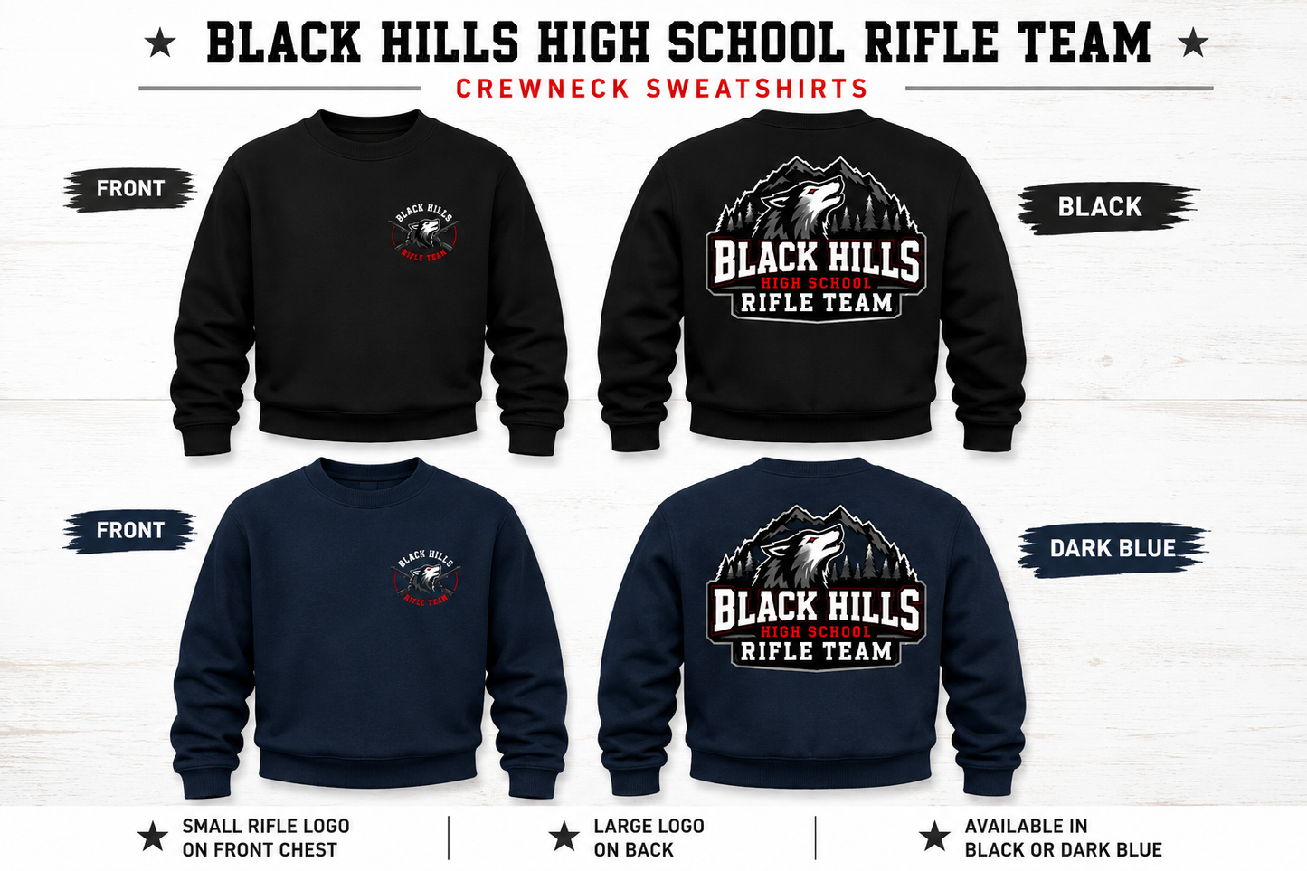 BHHS Rifle Team Crewneck Sweatshirt