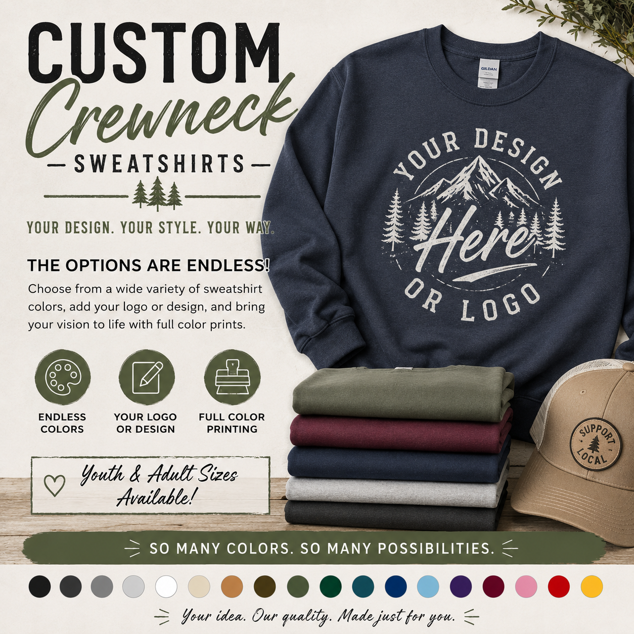 Custom Crewneck Sweatshirt
