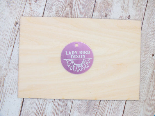 Sunflower Pet ID tag