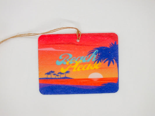 Beach Please Car Air Freshener