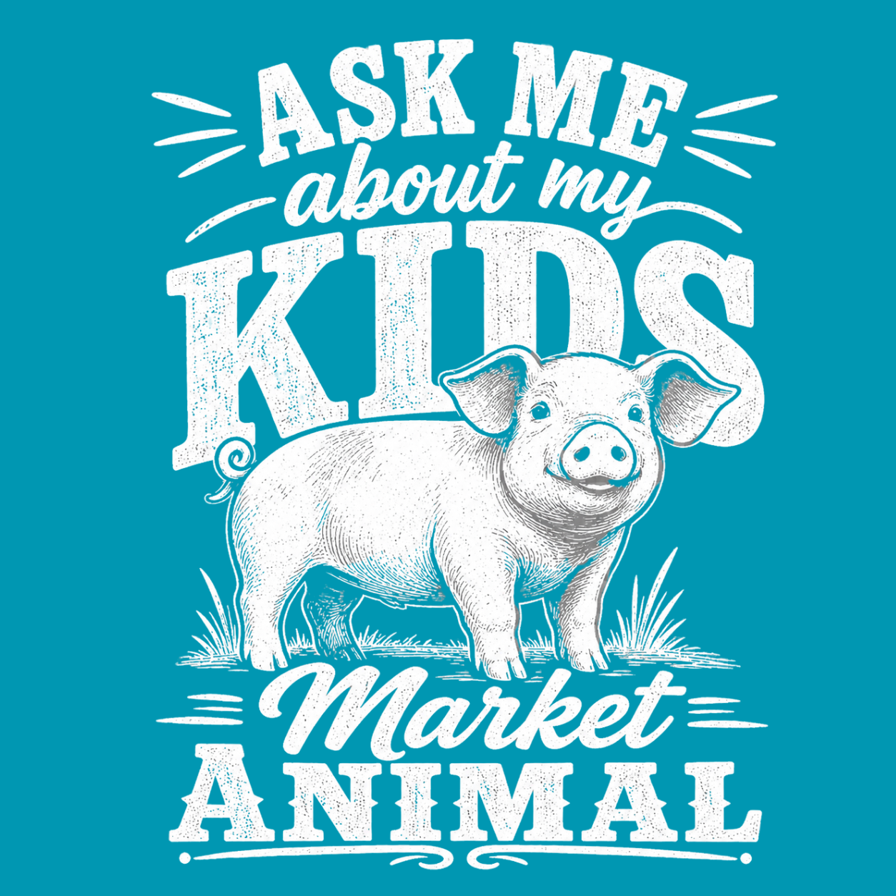 Ask Me About My Kids Market Animal T-Shirt