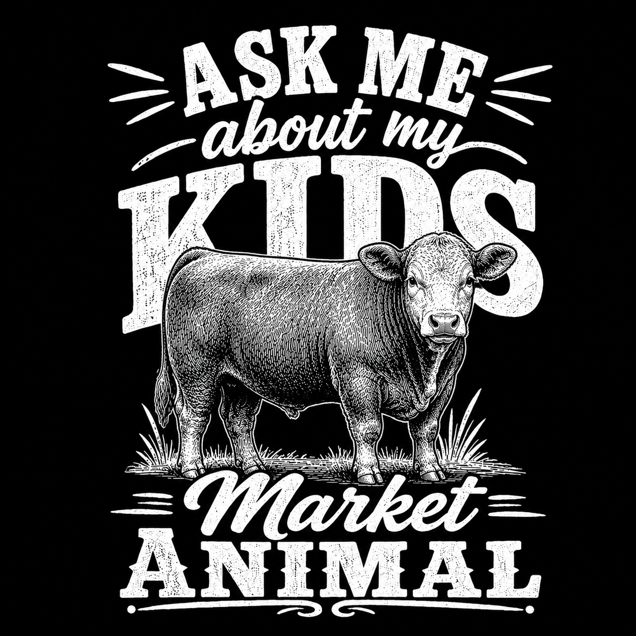 Ask Me About My Kids Market Animal T-Shirt