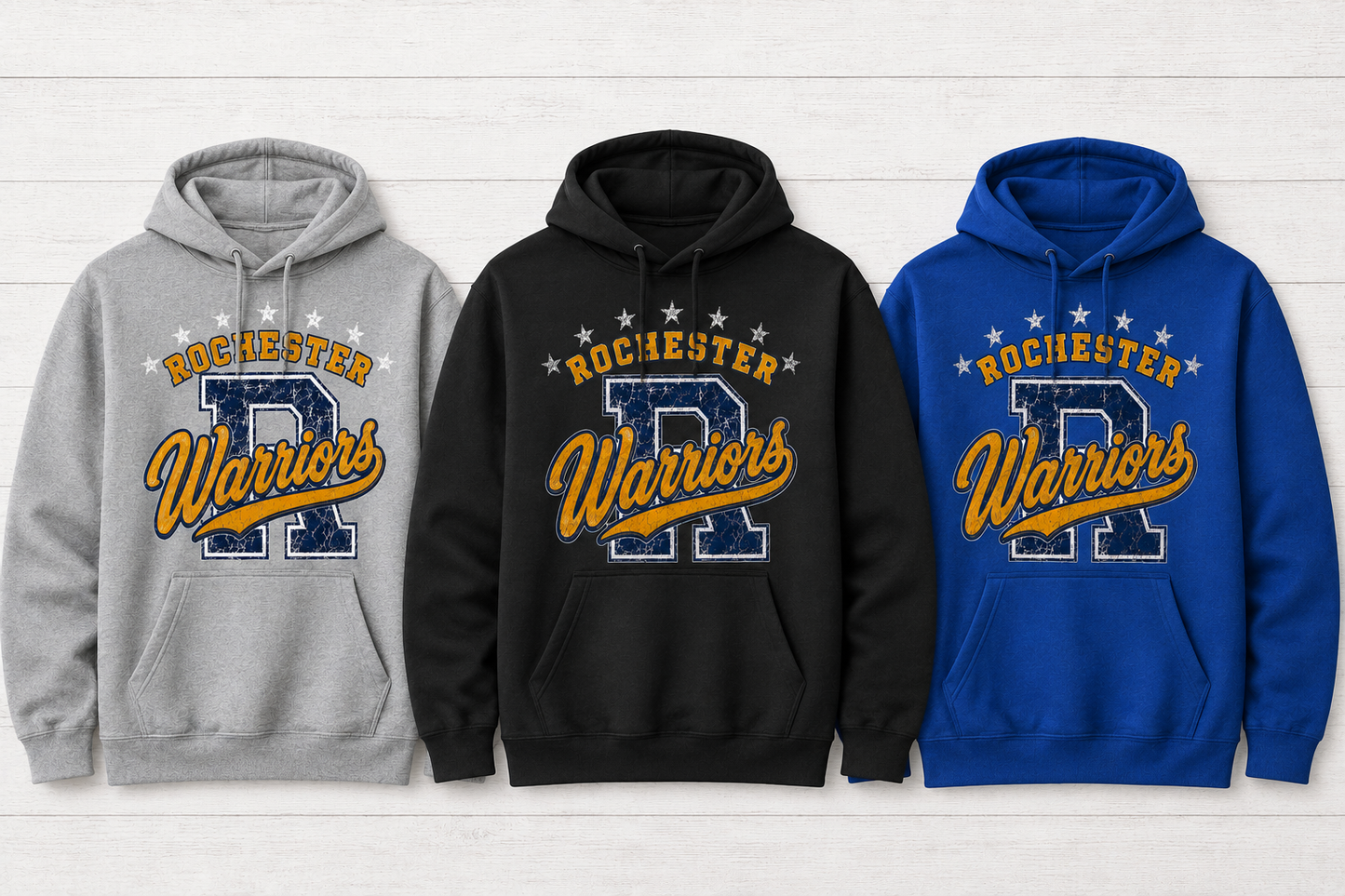 Rochester Warriors Vintage Hooded Sweatshirt - ADULT