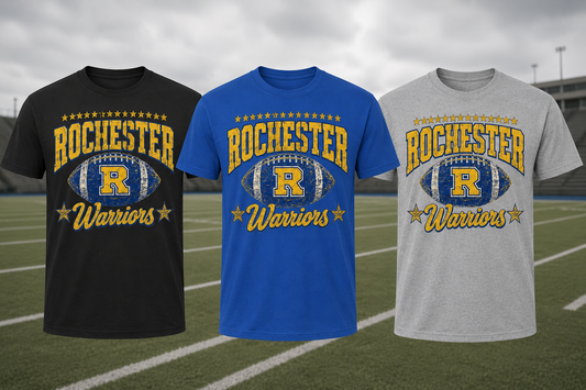 Warrior Vintage Football T-Shirts - ADULT